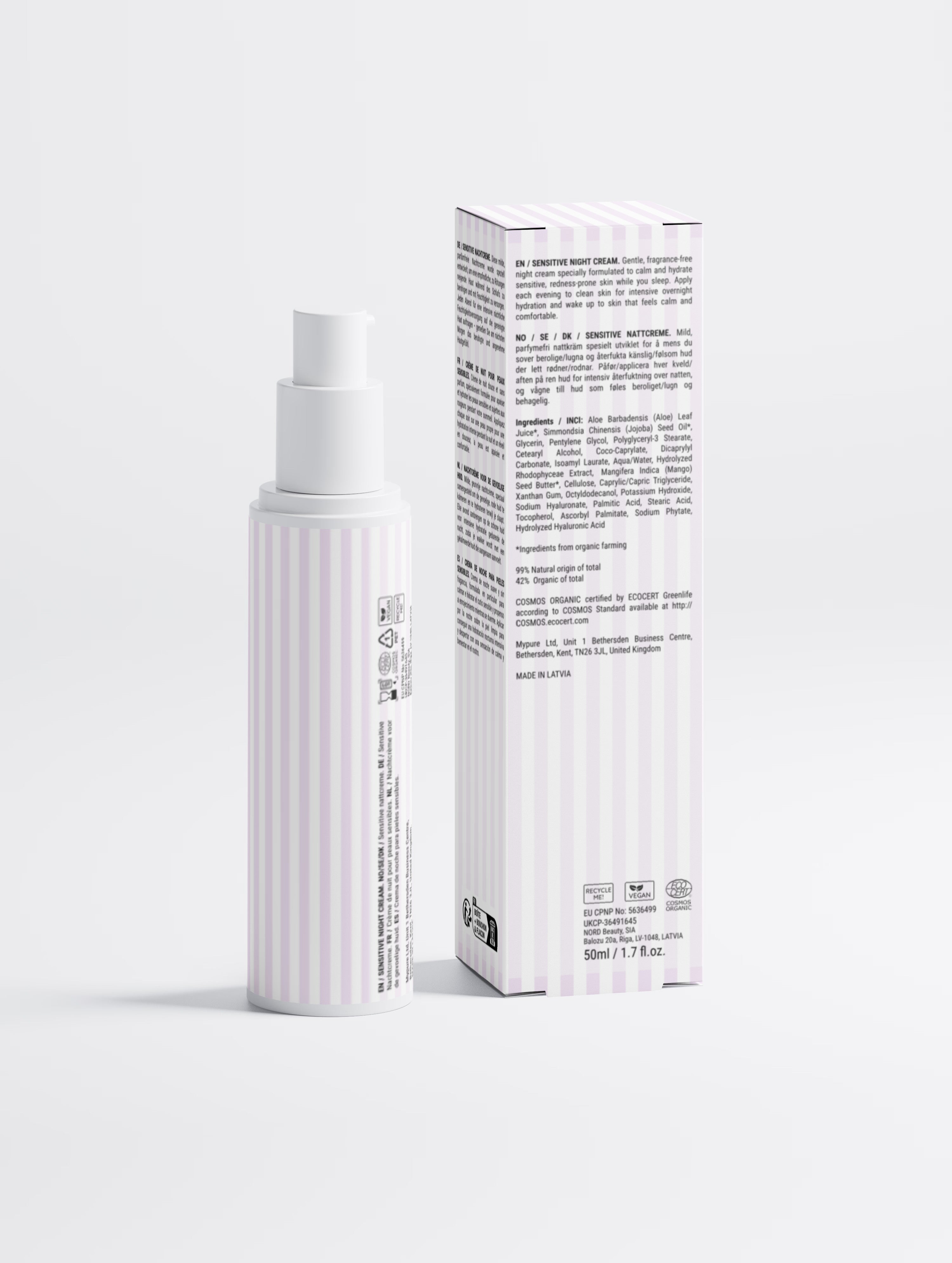 Sensitive Skin Overnight Cream, Fragrance-Free